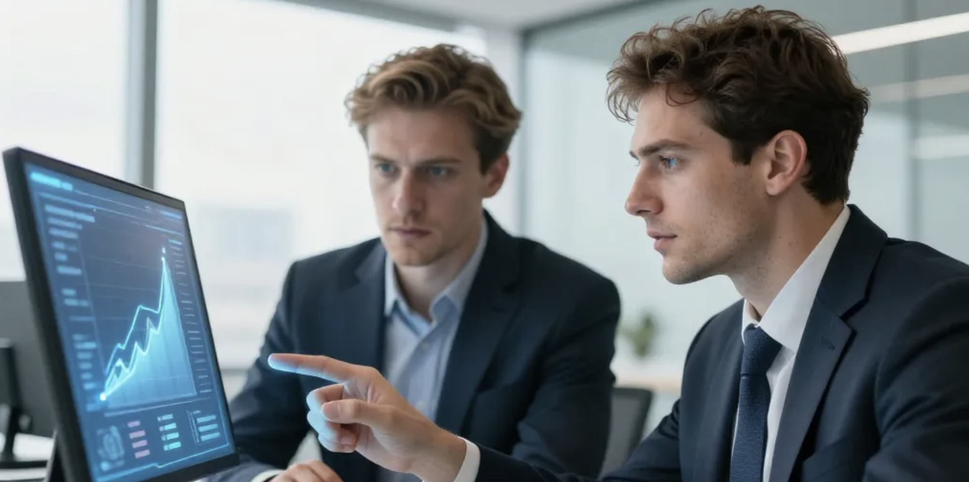 Deux commerciaux analysent la croissance des ventes accélérée par l’IA