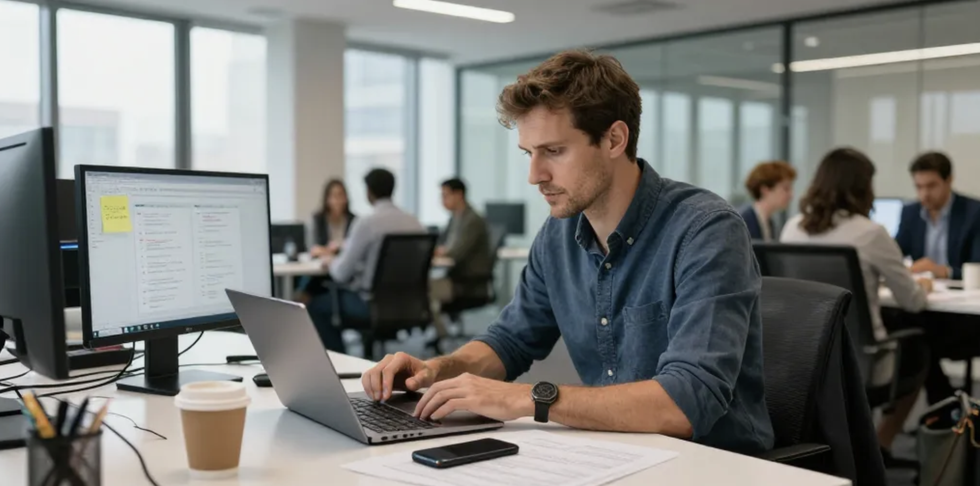 Business Developer en open space dans une entreprise SaaS