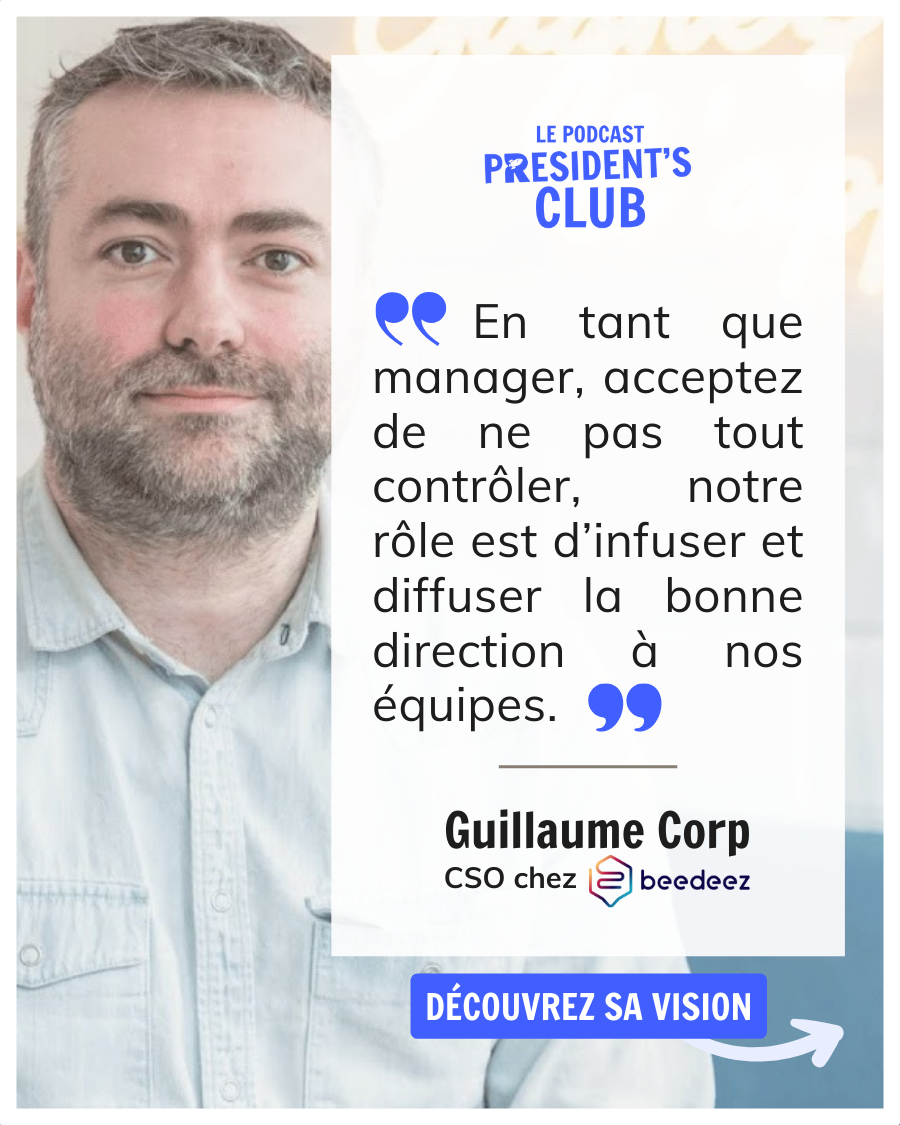 Guillaume Corp, CSO chez Beedeez - Conseil carrière commerciale et leadership
