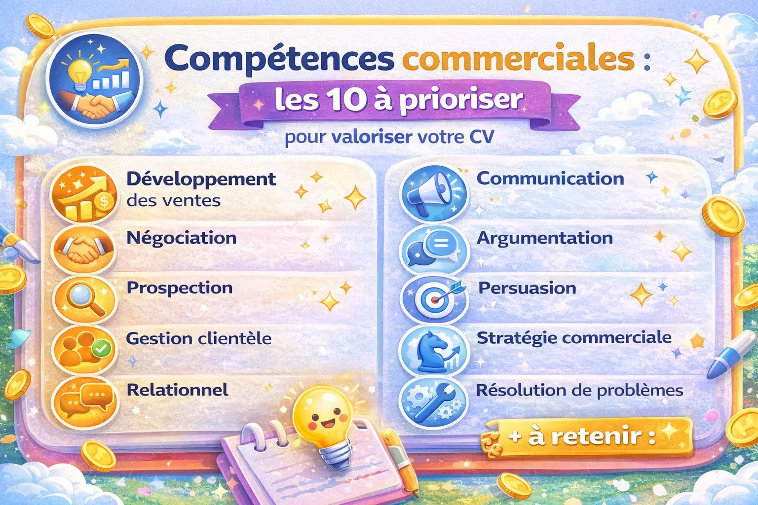 Compétences commerciales : les 10 à prioriser pour valoriser votre CV