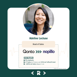 Adeline Lecluse - Head of Sales Nopillo - Ex Spendesk & Qonto